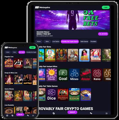 Download and Play Slots and Live Games on Metaspins Casino .